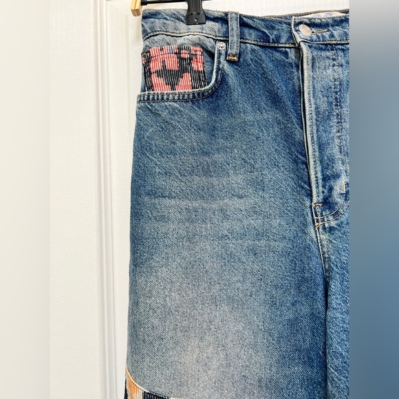 Free People Rocky Mountain Patchwork Unique Jeans Women’s Size 28 - Picture 5 of 15